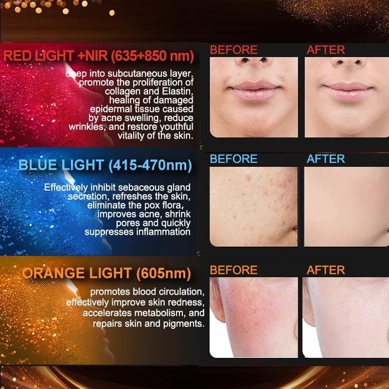 LED-Gesichts- & Halsmaske – Infrarot-Lichttherapie für Hautverjüngung & Anti-Aging