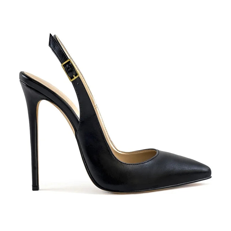 Slingback Elegance – Matte Power für starke Auftritte