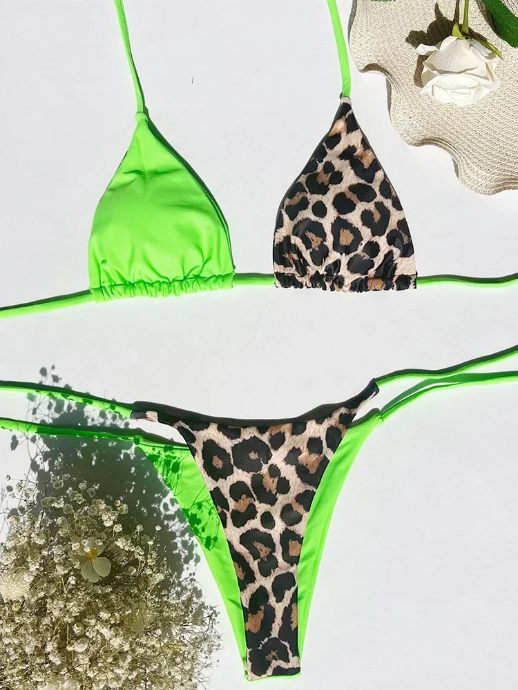 Leopard Satin Bikini-Set – wild, glänzend & ultra feminin