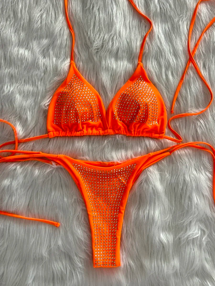 Glitzer Bikini-Set mit Pailletten – Glamour für Strand & Pool