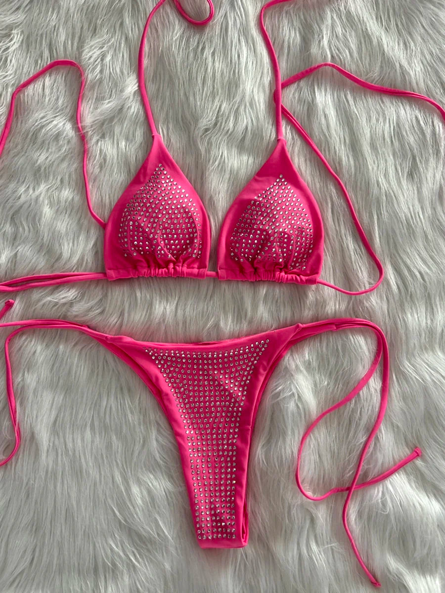 Glitzer Bikini-Set mit Pailletten – Glamour für Strand & Pool