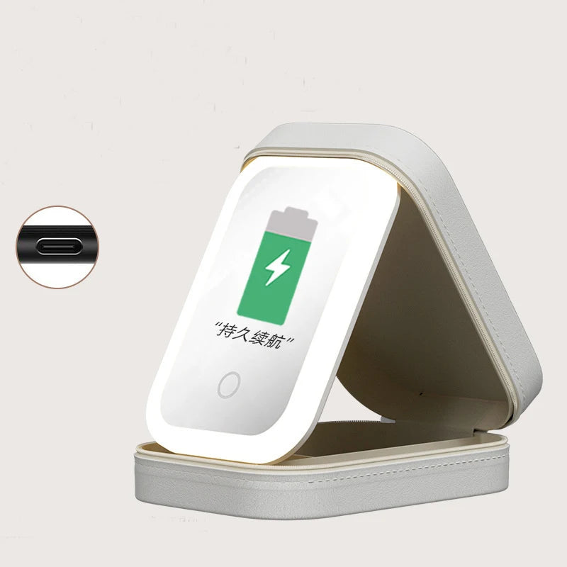 Make-up Lagerung Box mit LED-Licht & Spiegel – dein Beauty-Must-Have für unterwegs!