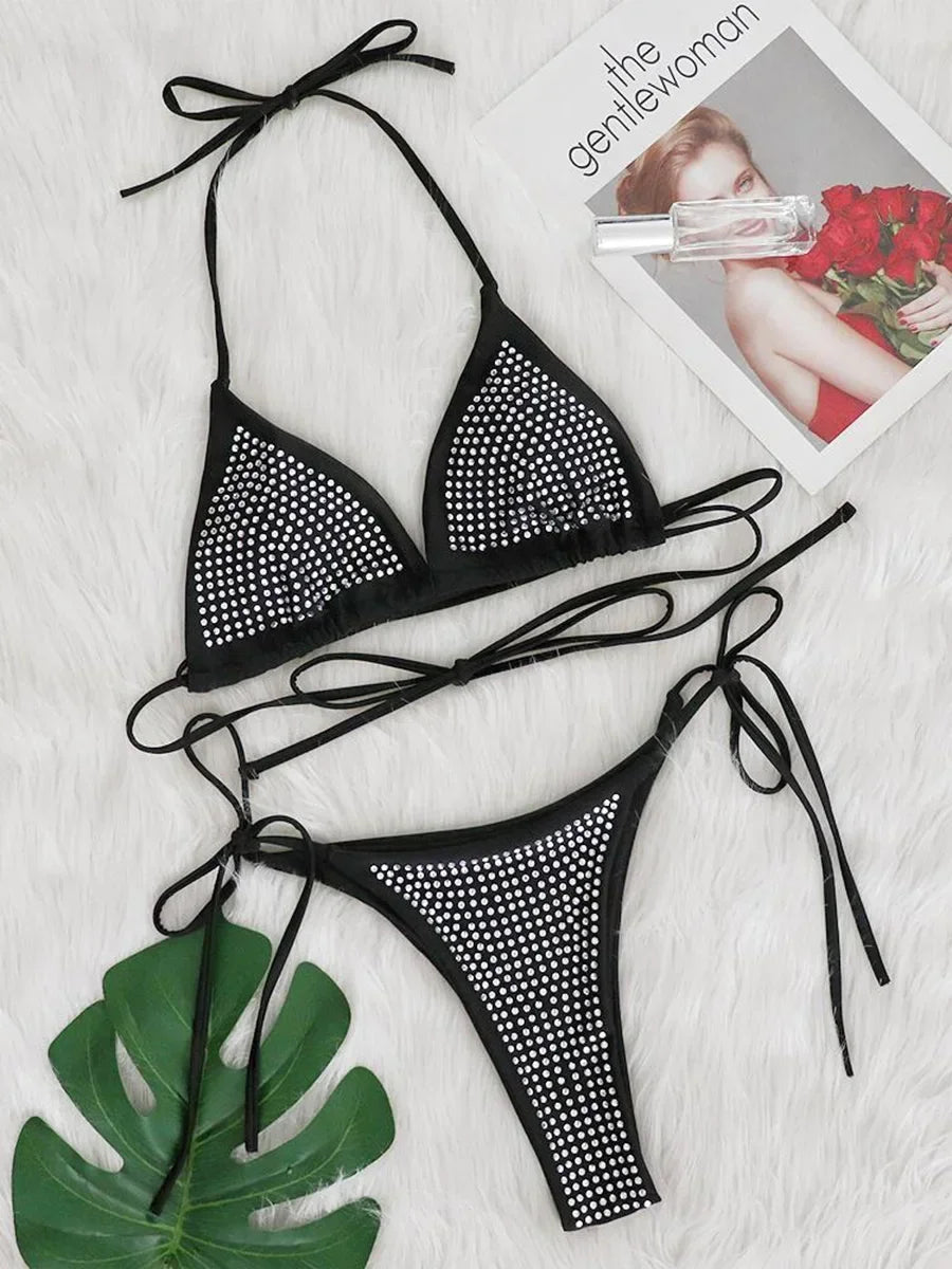 Glitzer Bikini-Set mit Pailletten – Glamour für Strand & Pool