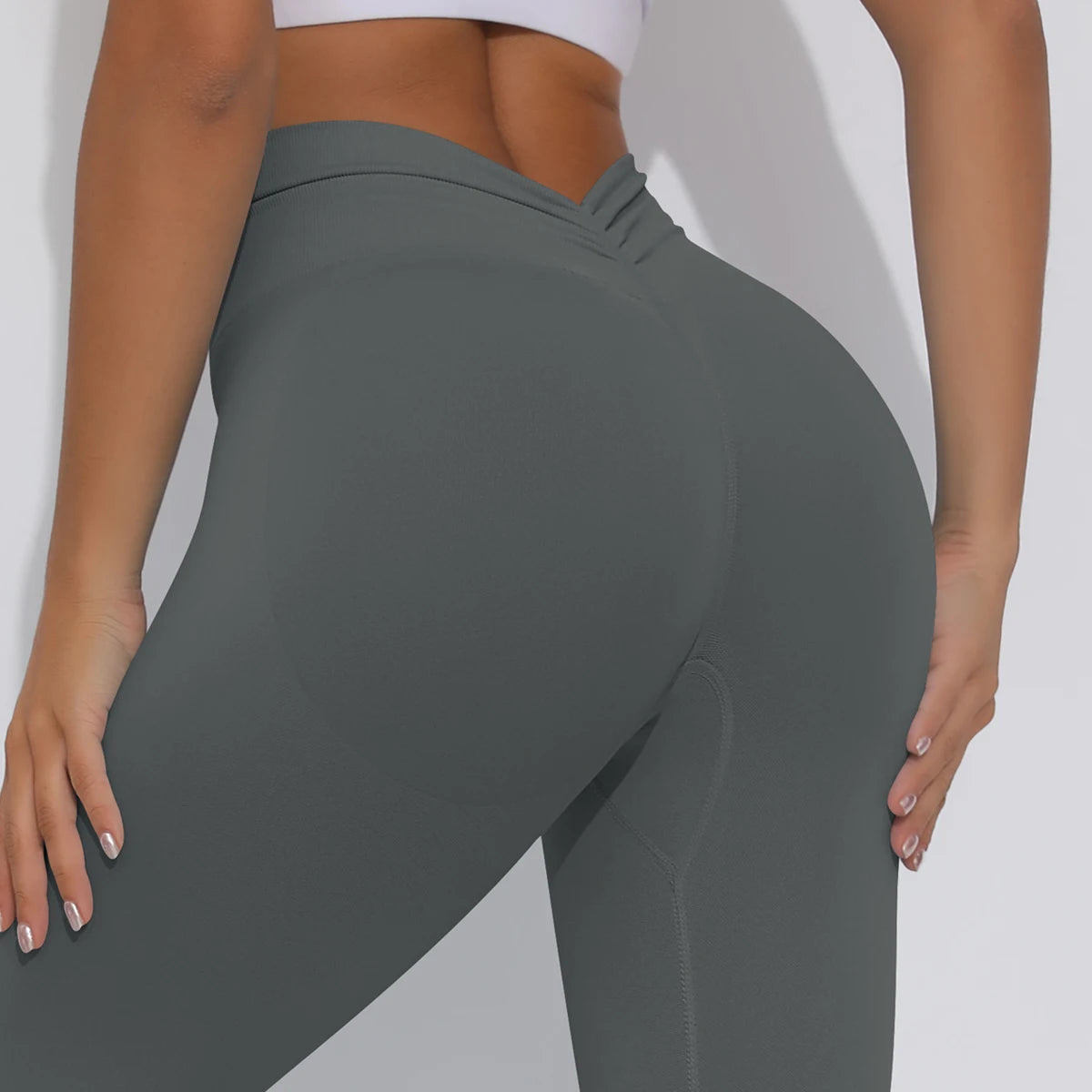 V-Butt Yoga Leggings – High-Waist Fitnesshose mit Push-Up-Effekt