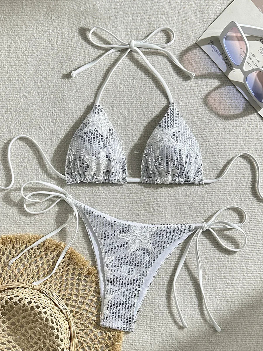 Star Pailletten Bikini – funkelnd, brasilianisch & voller Summer-Vibes