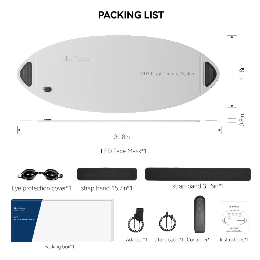 HALLO L6 Faltbare LED-Maske – Dein Beauty-Studio für zu Hause! 🌈