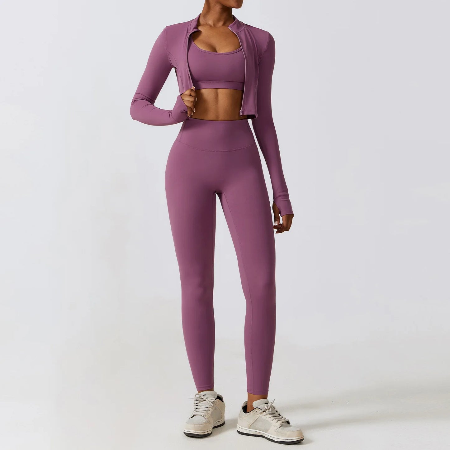 Stylisches 3er Workout Outfit für Damen – Dein perfekter Begleiter für Fitness und Gym