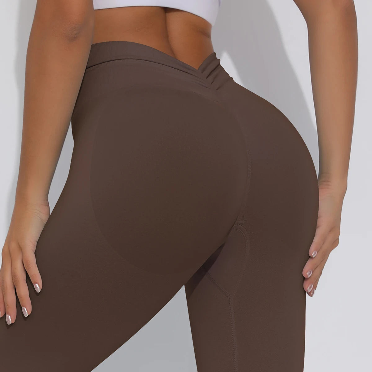 V-Butt Yoga Leggings – High-Waist Fitnesshose mit Push-Up-Effekt