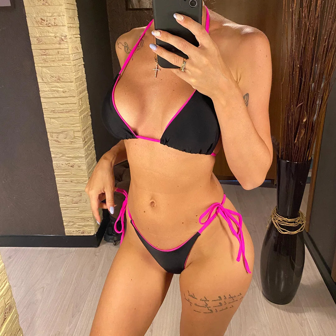 Halter-Bikini im Brazilian-Style – sexy, farbenfroh & perfekt für deinen Sommer