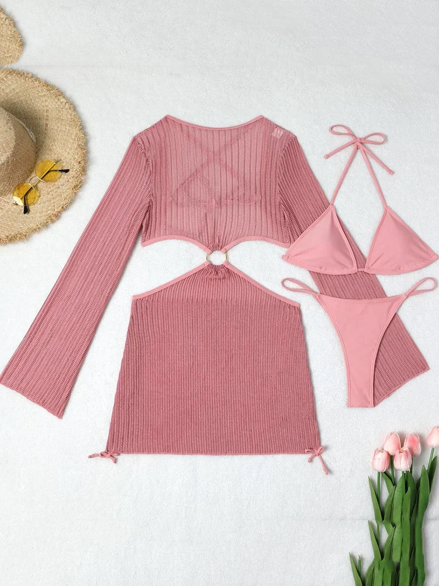 Bikini-Set mit Mesh Cover-Up – sexy, vielseitig & perfekt für deinen Beach-Look