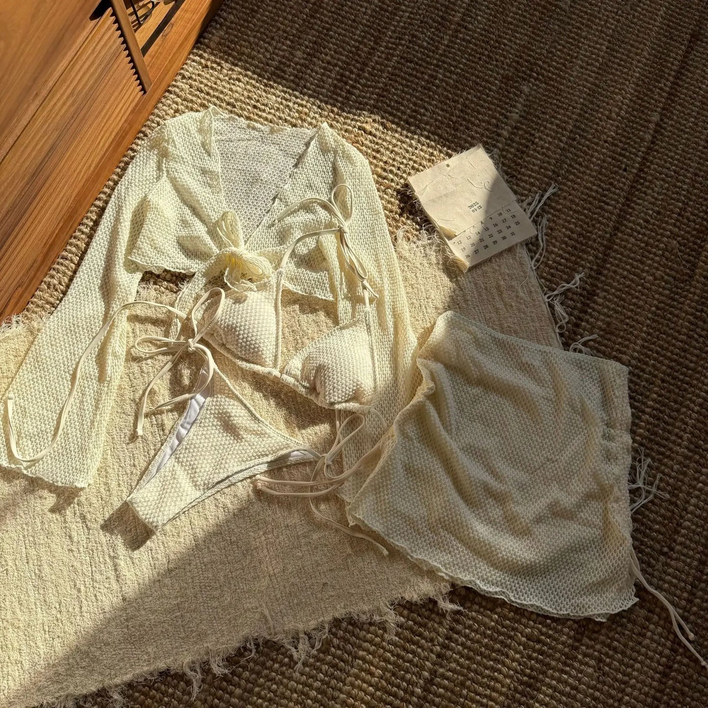 4-teiliges Fishnet Bikini-Set – stylisch, auffällig & perfekt für den Sommer