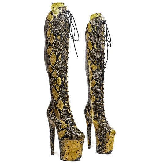 Leecabe Snake PU Platform Boots â fĂŒr deinen wilden Auftritt: đ