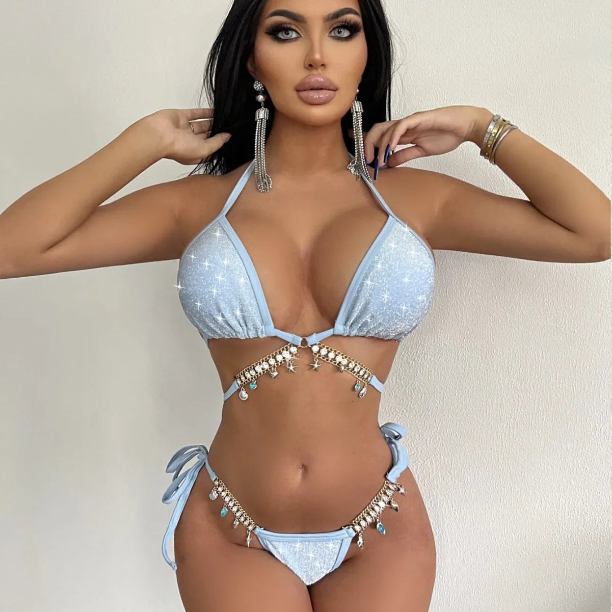 Meerjungfrau-Vibes pur – Sexy Diamant-Ketten-Bikini für mutige Fashionistas