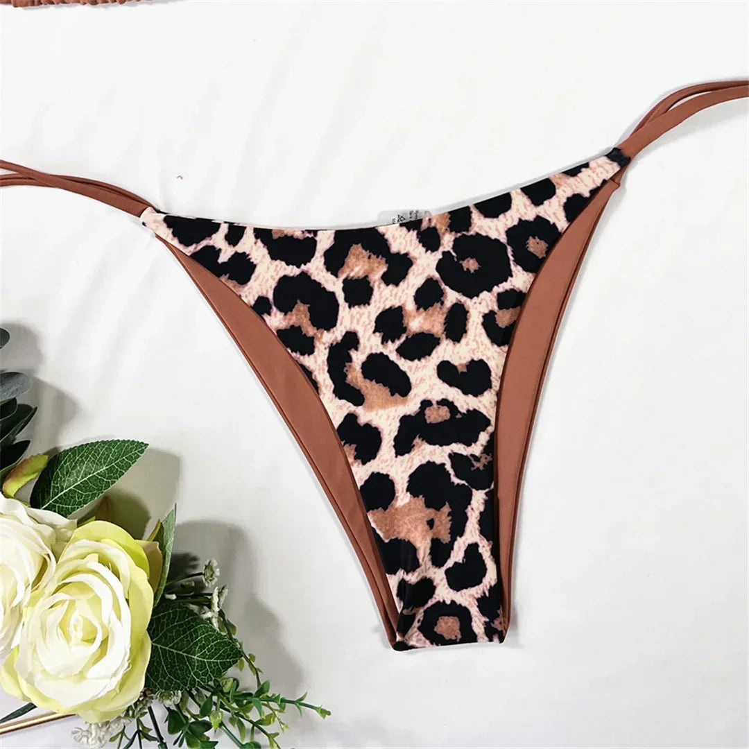 Leopard Satin Bikini-Set – wild, glänzend & ultra feminin