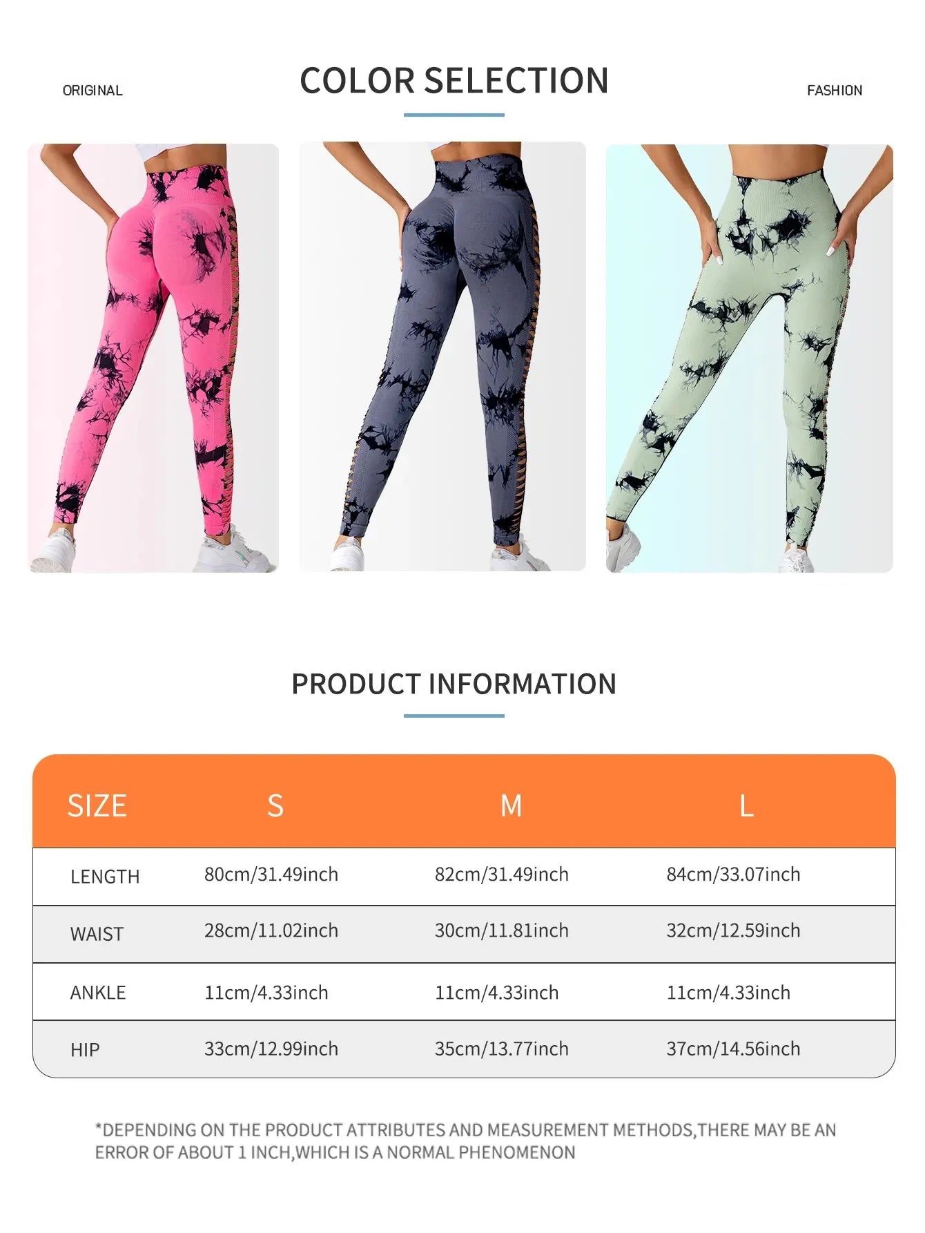 Tie-Dye Yoga Leggings – Perfekter Sitz & Stylischer Look