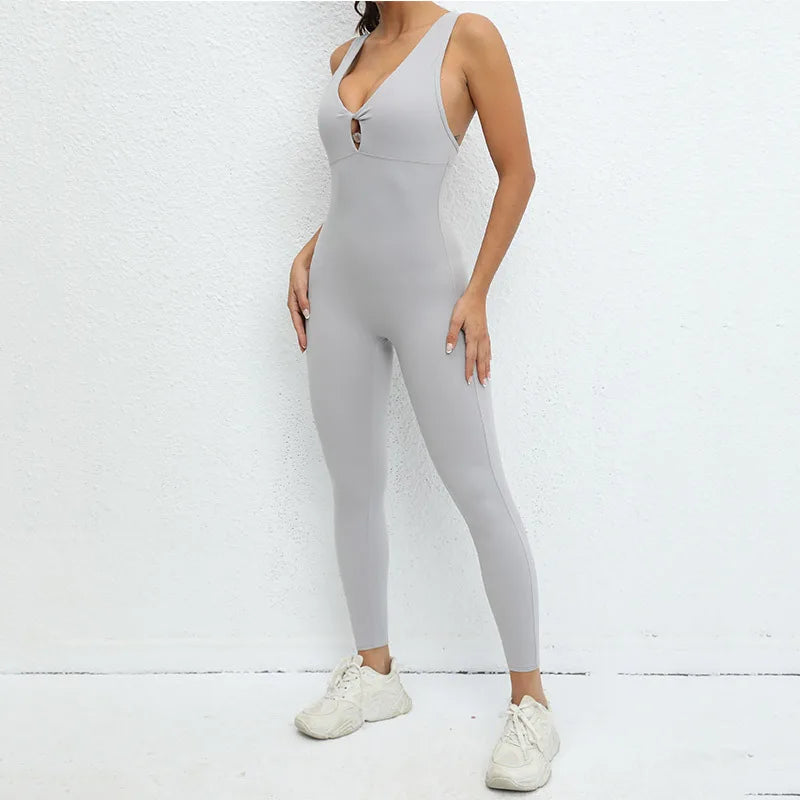 Rückenfreier Yoga-Overall – Stylischer Einteiler für Sport & Fitness