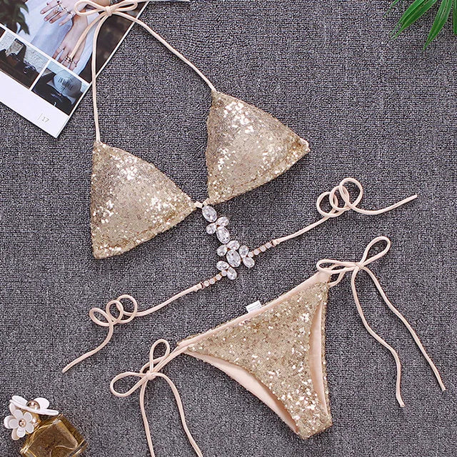Pailletten & Diamant Bikini – ultra sexy, glitzernd & auffällig elegant