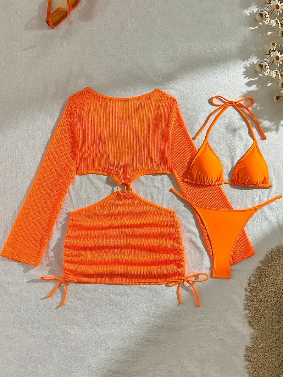 Bikini-Set mit Mesh Cover-Up – sexy, vielseitig & perfekt für deinen Beach-Look