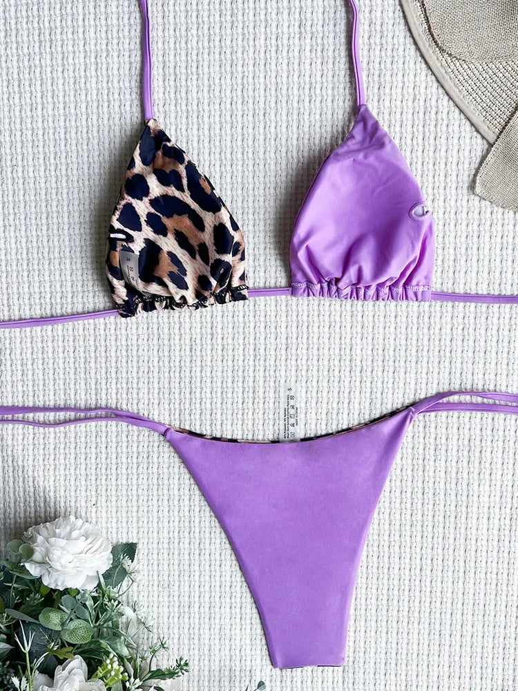 Leopard Satin Bikini-Set – wild, glänzend & ultra feminin