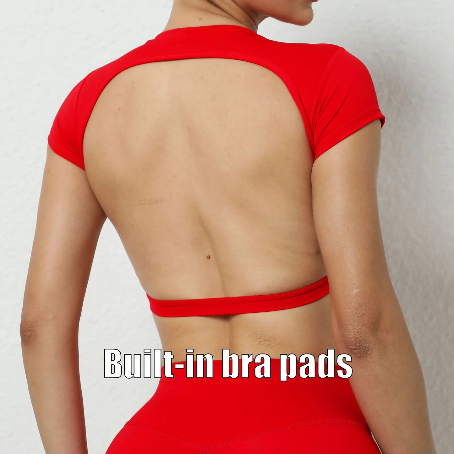 Sportliches Gym Crop-Top – Atmungsaktiv & Rückenfrei für dein Workout