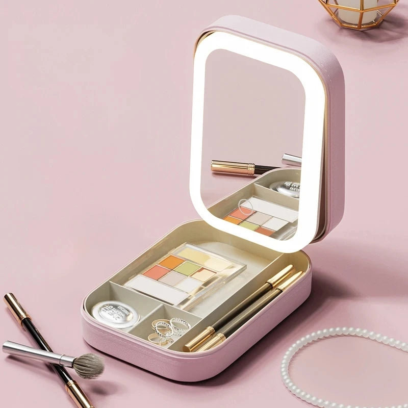 Make-up Aufbewahrungsbox mit LED-Spiegel – Dein Beauty-Must-have für unterwegs! 💋
