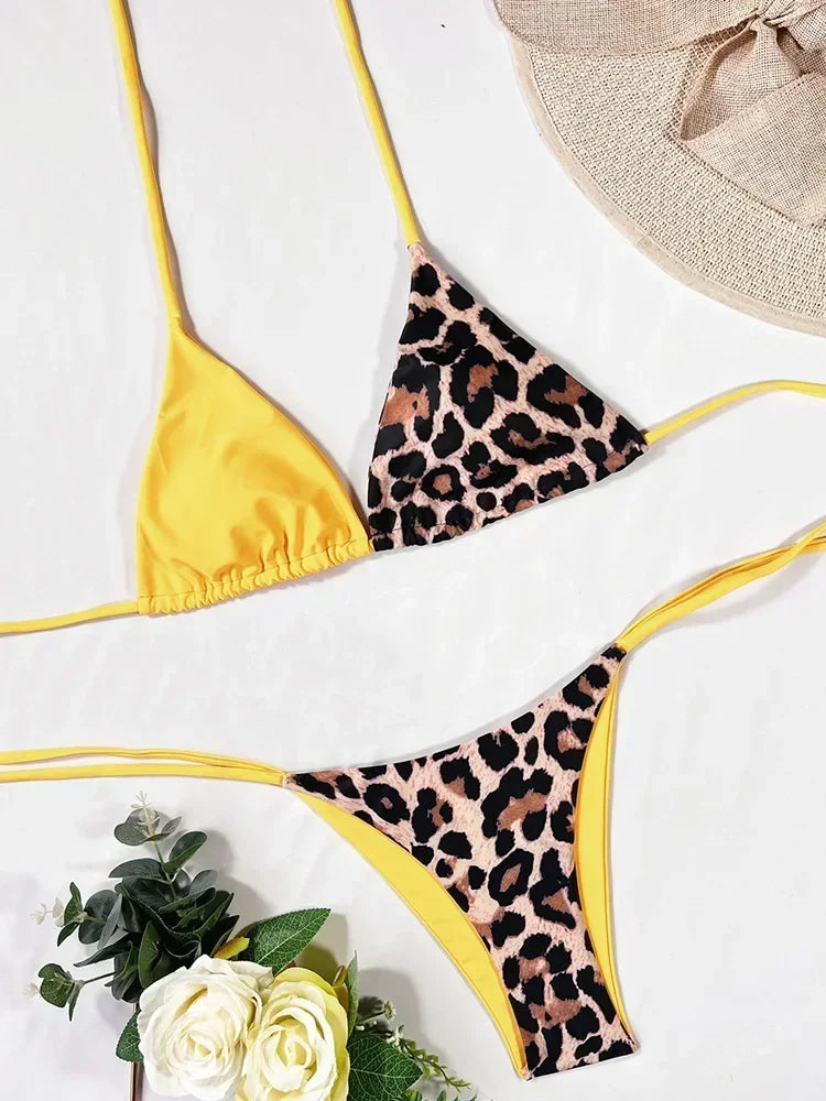 Leopard Satin Bikini-Set – wild, glänzend & ultra feminin