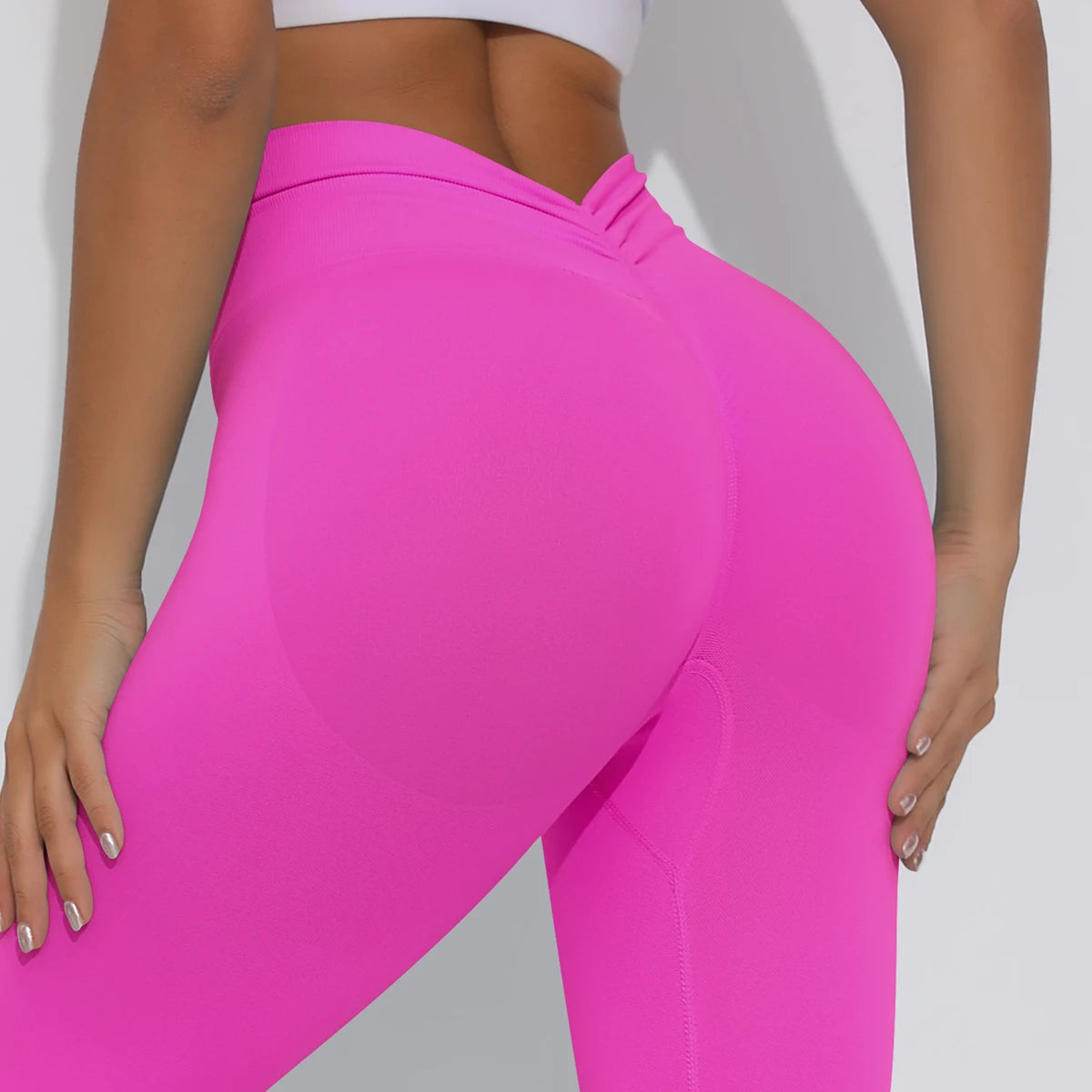V-Butt Yoga Leggings – High-Waist Fitnesshose mit Push-Up-Effekt
