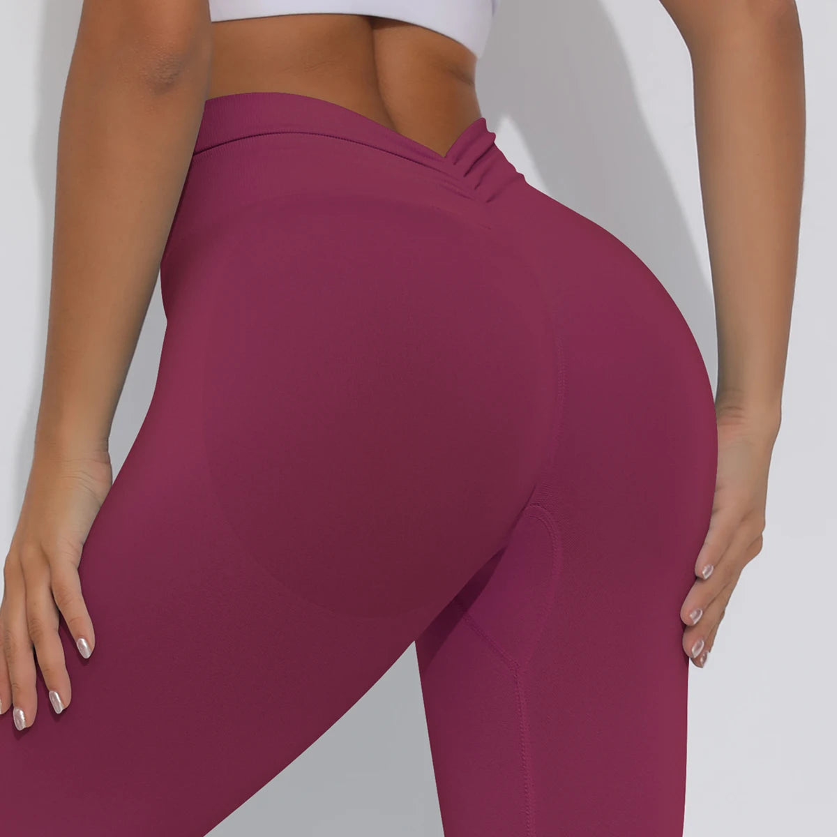V-Butt Yoga Leggings – High-Waist Fitnesshose mit Push-Up-Effekt