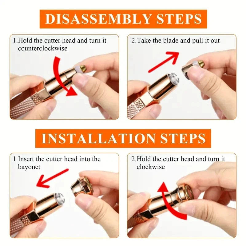 2‑in‑1 Wiederaufladbarer Augenbrauen‑ & Haarrasierer – Präzision trifft Komfort