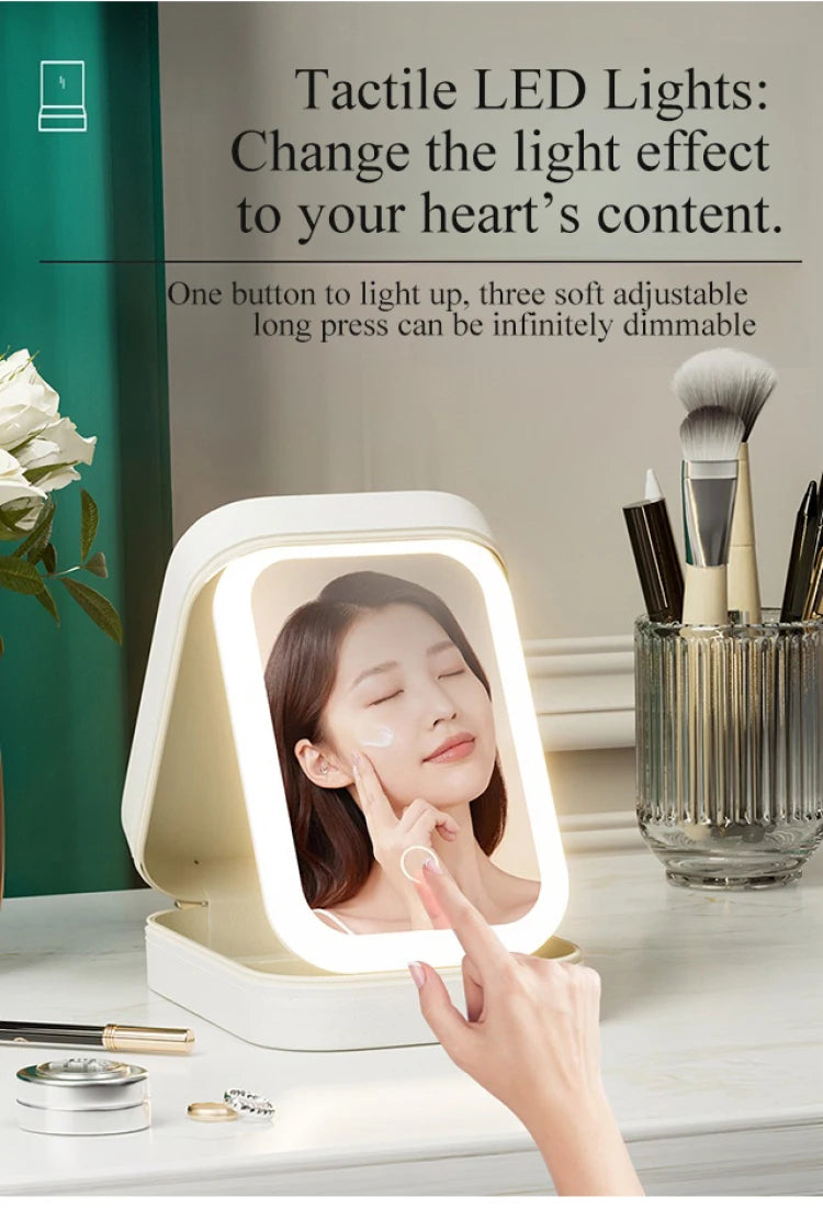 Make-up Aufbewahrungsbox mit LED-Spiegel – Dein Beauty-Must-have für unterwegs! 💋