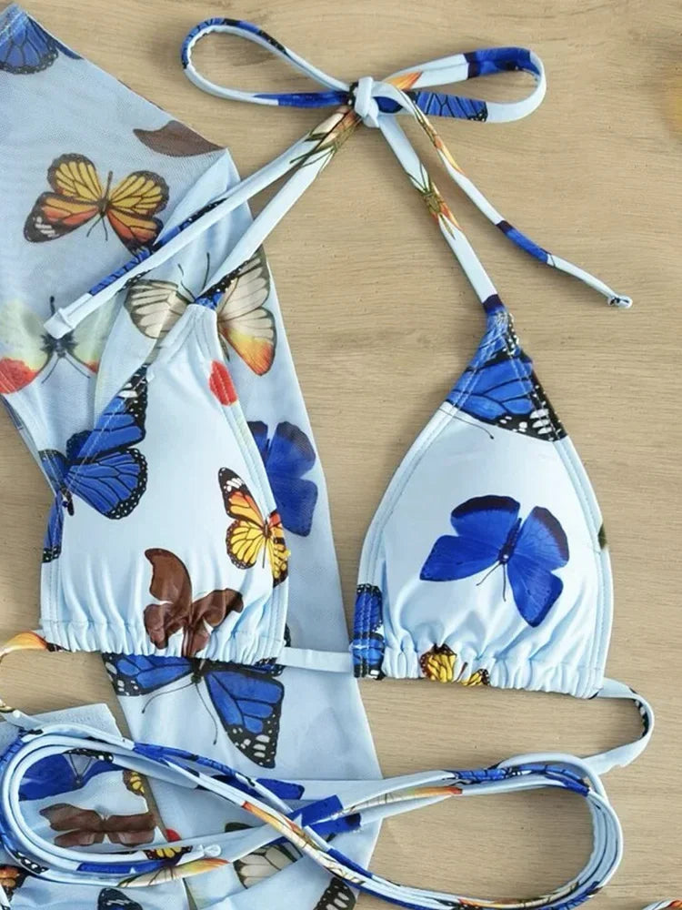 4-teiliges Bikini-Set mit Mesh – stylisch, vielseitig & perfekt für den Sommer