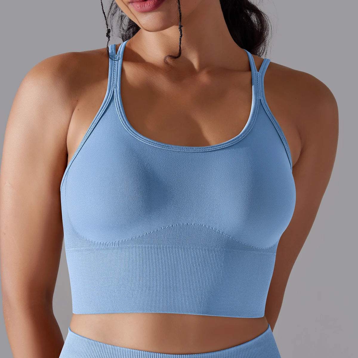 Crossover Back Sports Bra – Power. Halt. Style.
