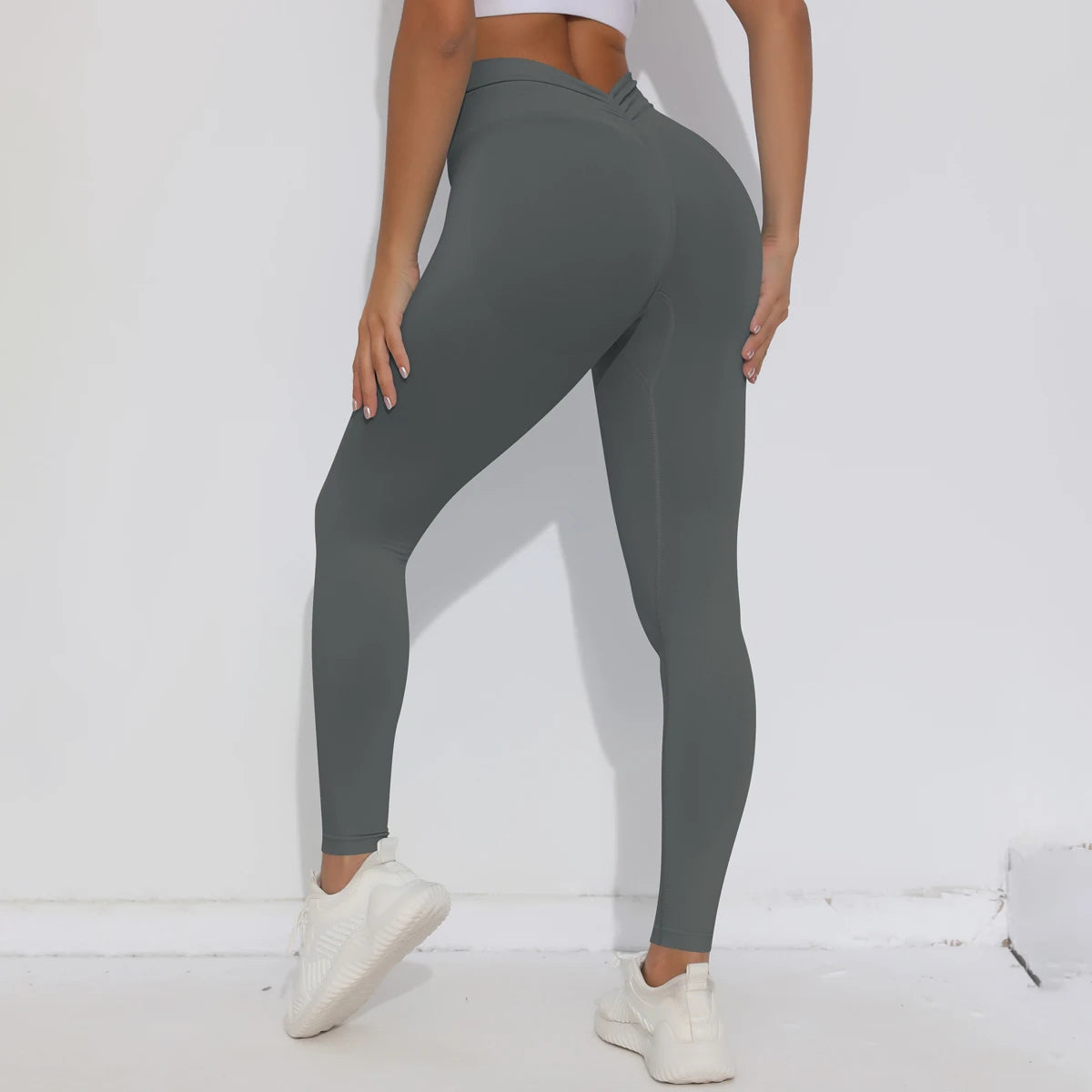 V-Butt Yoga Leggings – High-Waist Fitnesshose mit Push-Up-Effekt