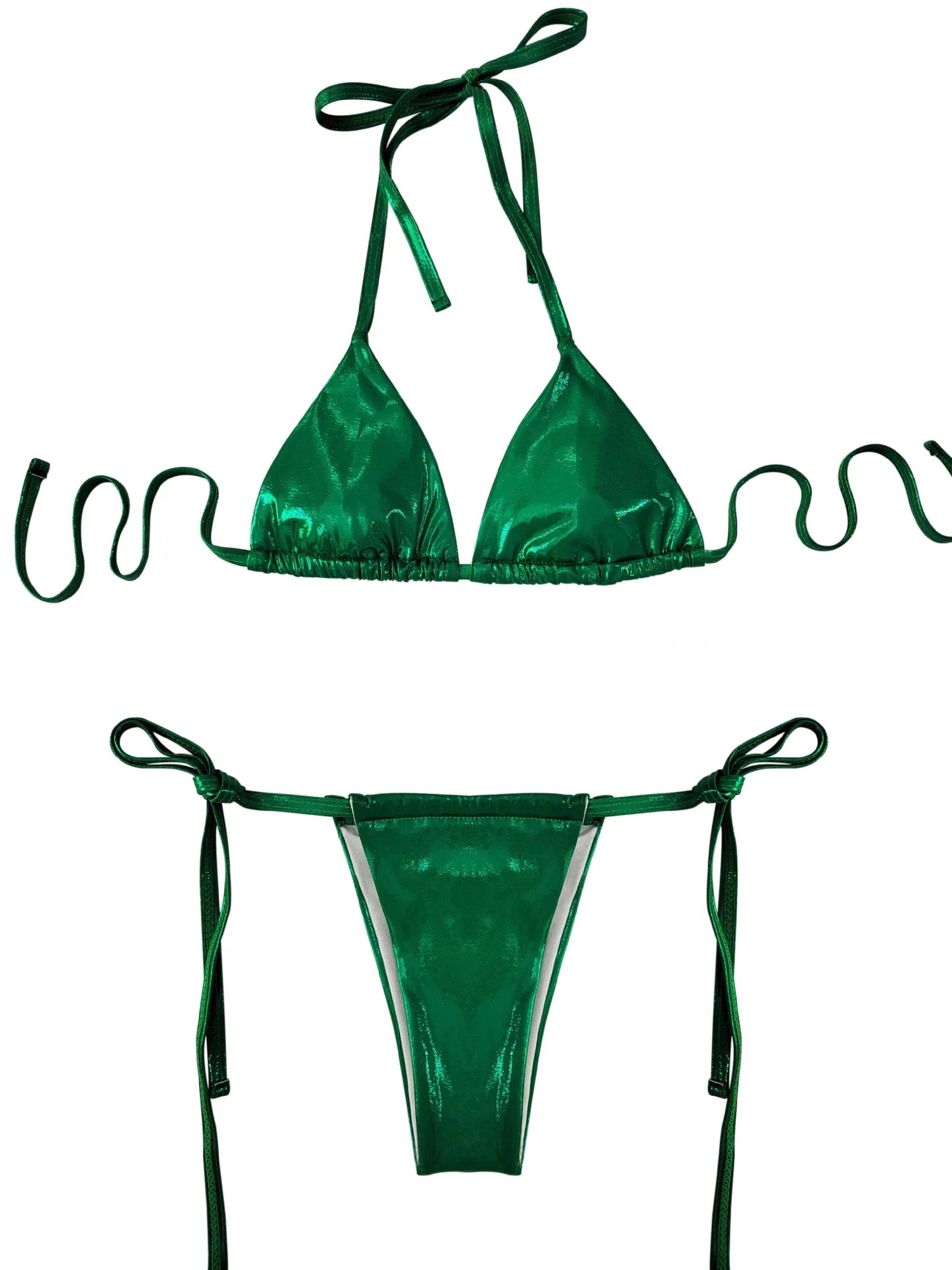 Dreiteiliges Bikini-Set in leuchtenden Farben – modern, sexy & stylisch
