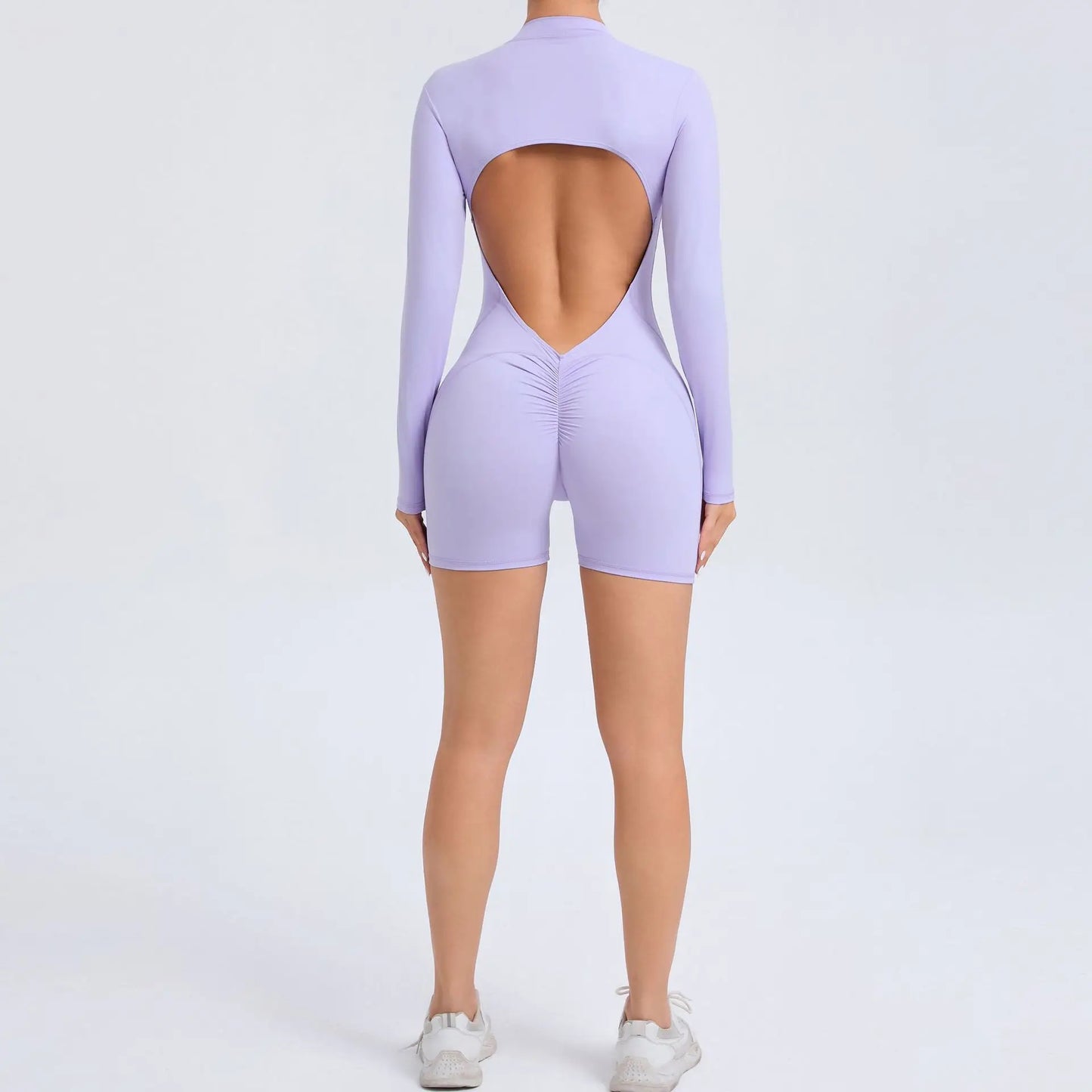 V-Rücken Scrunch Sport-Jumpsuit – Perfekte Kombination aus Style & Performance