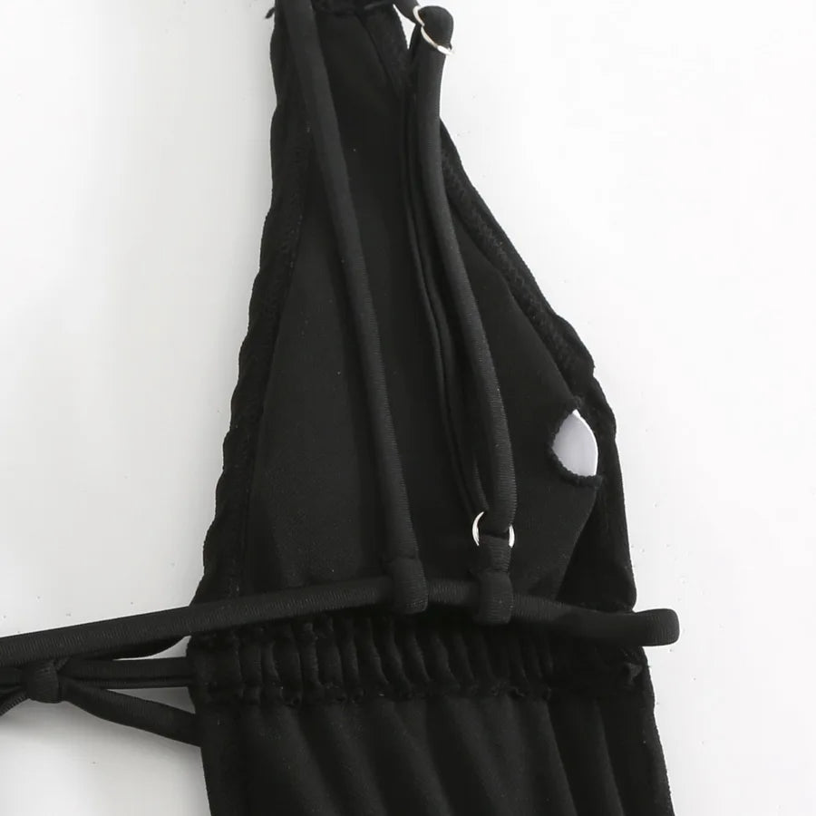 Rückenfreier Cut-Out-Badeanzug mit Bandage-Style – für heiße Strandtage