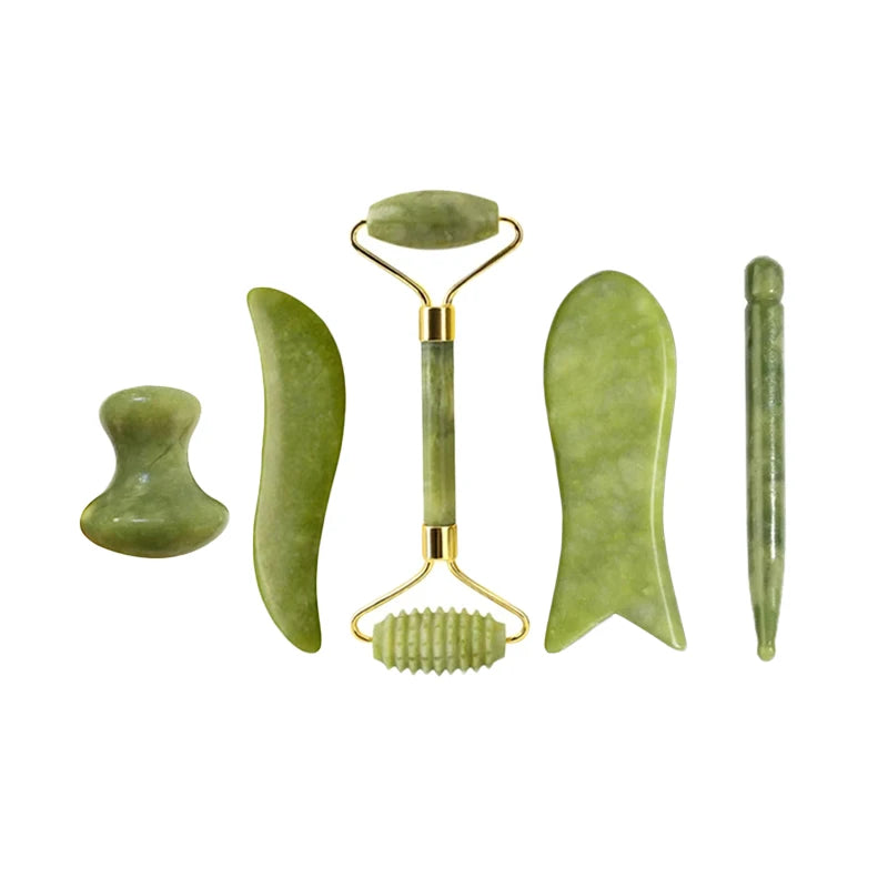 100 % Naturstein Gua Sha & Jade Roller Set – Pure Beauty. Natürlich gepflegt.