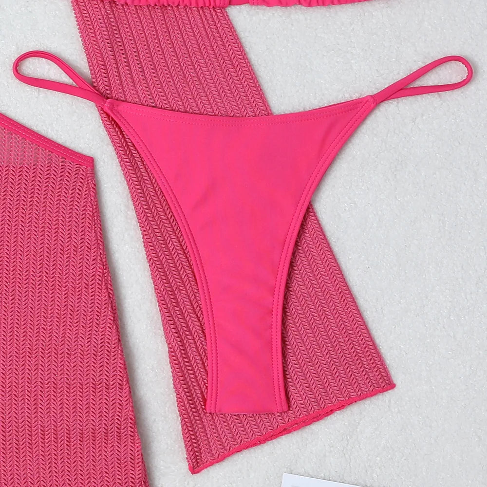 Bikini-Set mit Mesh Cover-Up – sexy, vielseitig & perfekt für deinen Beach-Look