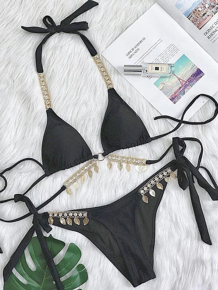 Wrap-Diamant Bikini – verführerisch, glänzend & voll im Trend
