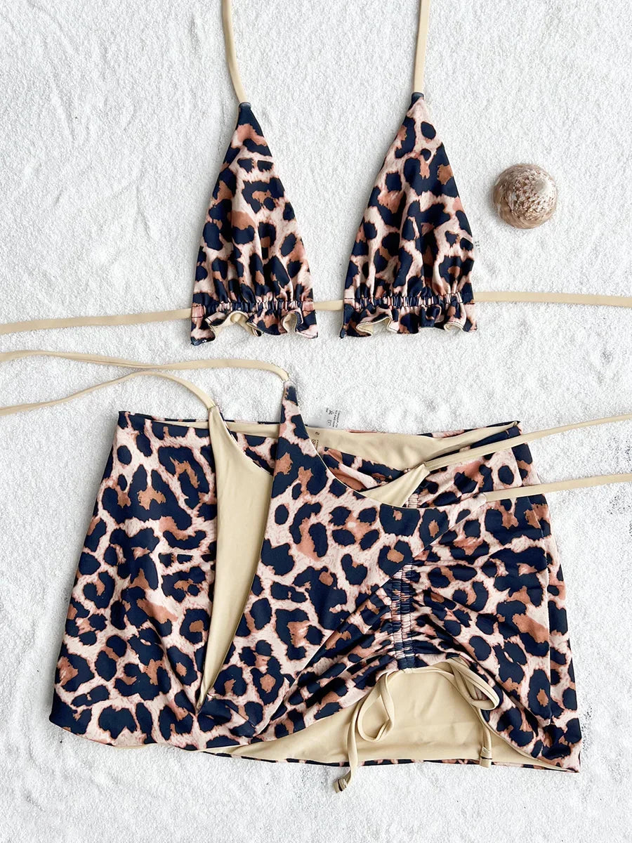 Wendbarer 3-teiliges Bikini-Set – zwei Styles in einem!