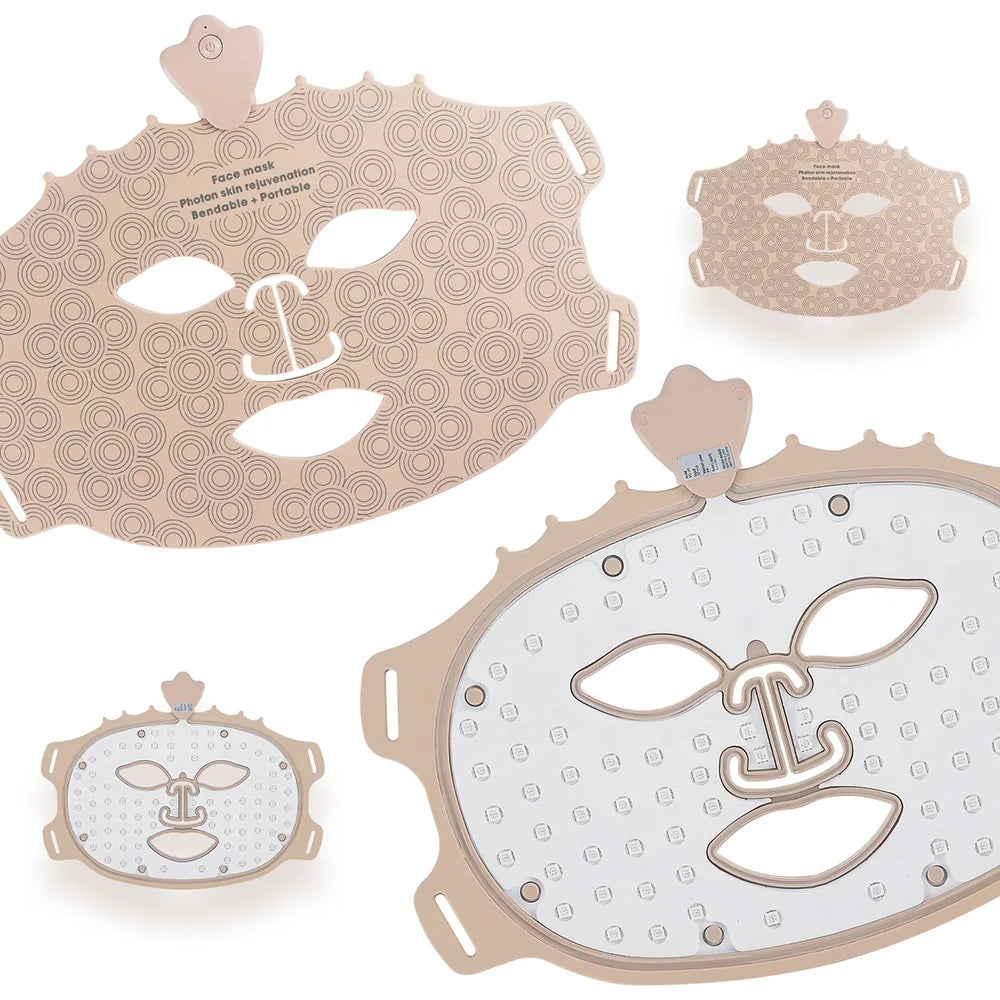 7-Farben Photon Silikon LED-Gesichtsmaske – Kabellose Rotlichttherapie für Hautpflege & Anti-Aging