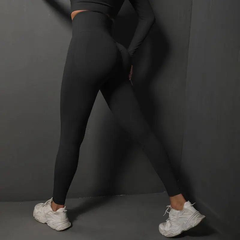 Nahtlose Fitness-Leggings – Push-Up & Hohe Taille für Perfekten Halt