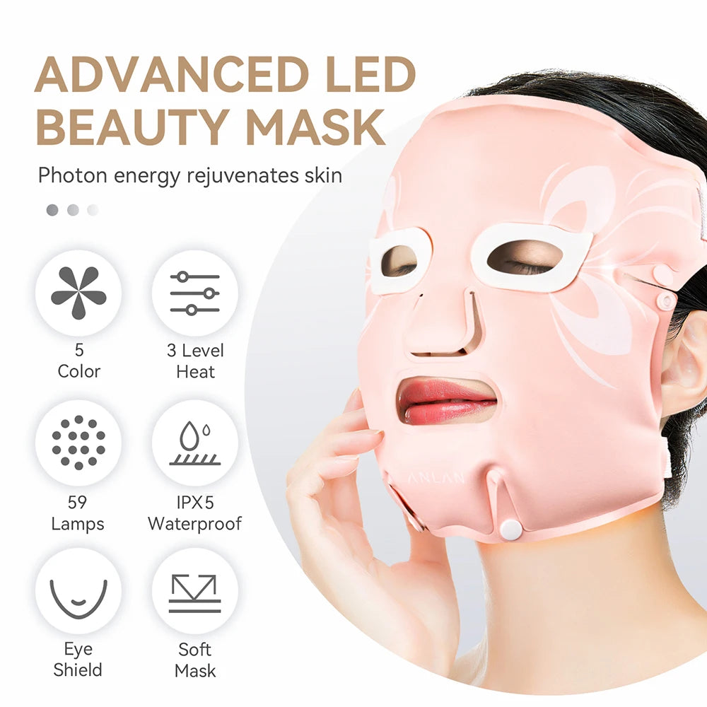 ANLAN LED Gesichtsmaske – 5 Farben für strahlend schöne Haut ✨