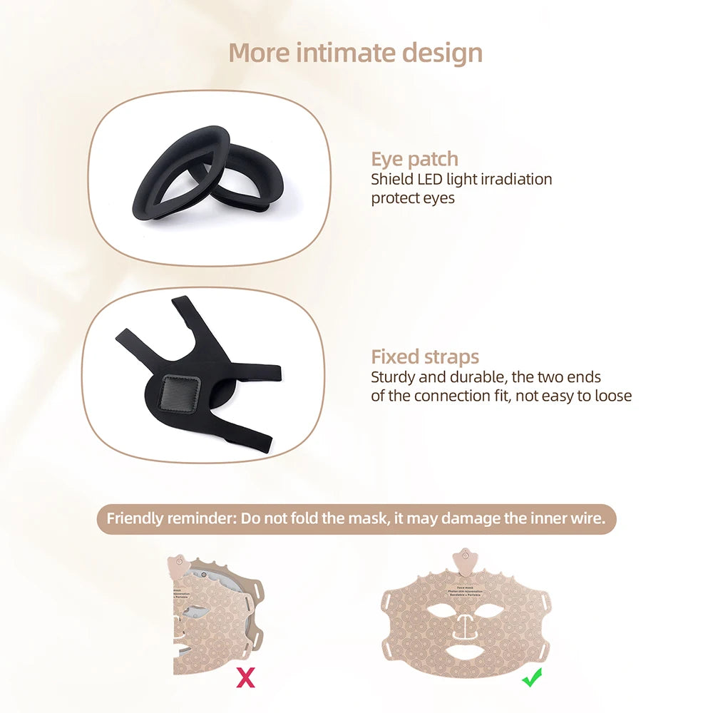 7-Farben Photon Silikon LED-Gesichtsmaske – Kabellose Rotlichttherapie für Hautpflege & Anti-Aging