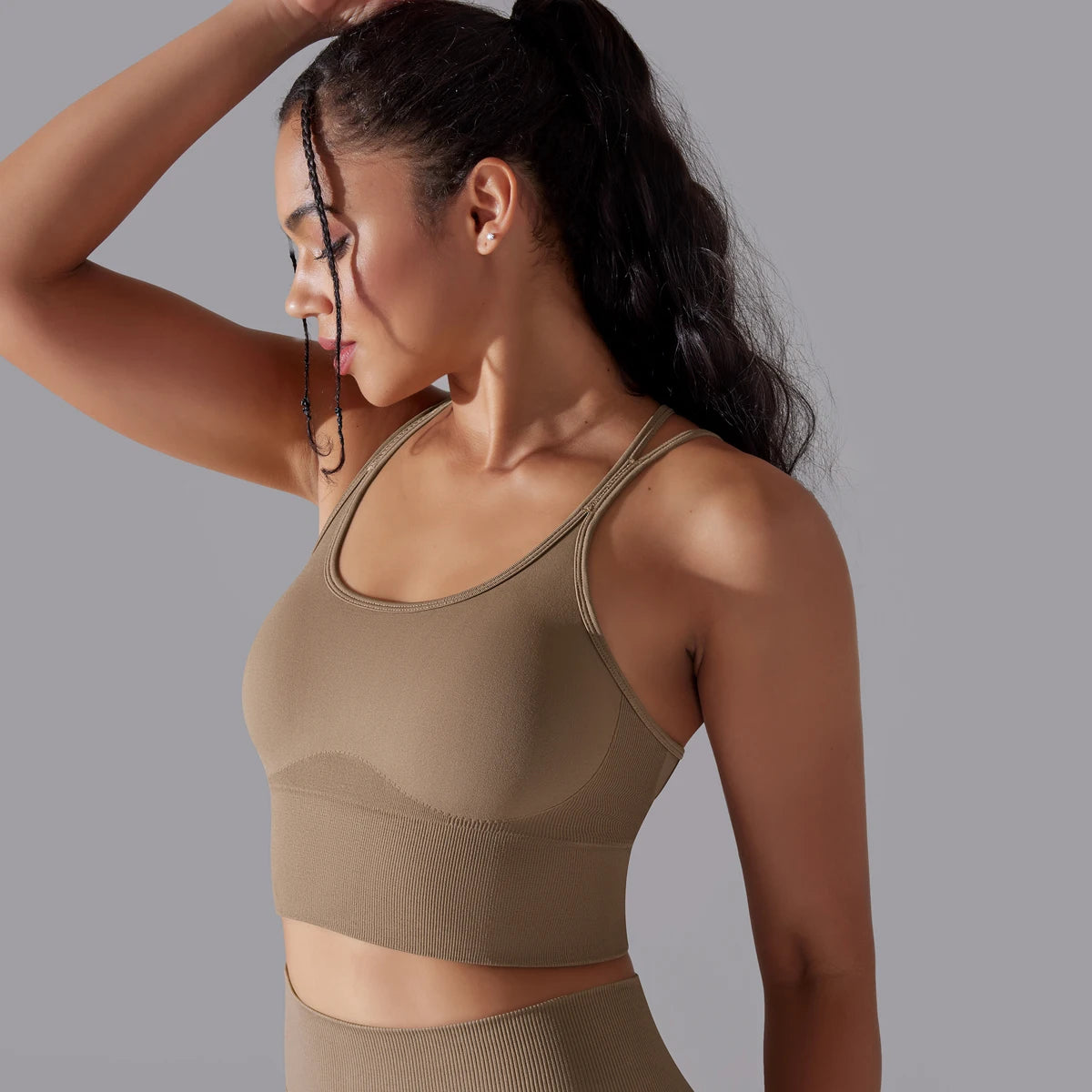 Crossover Back Sports Bra – Power. Halt. Style.