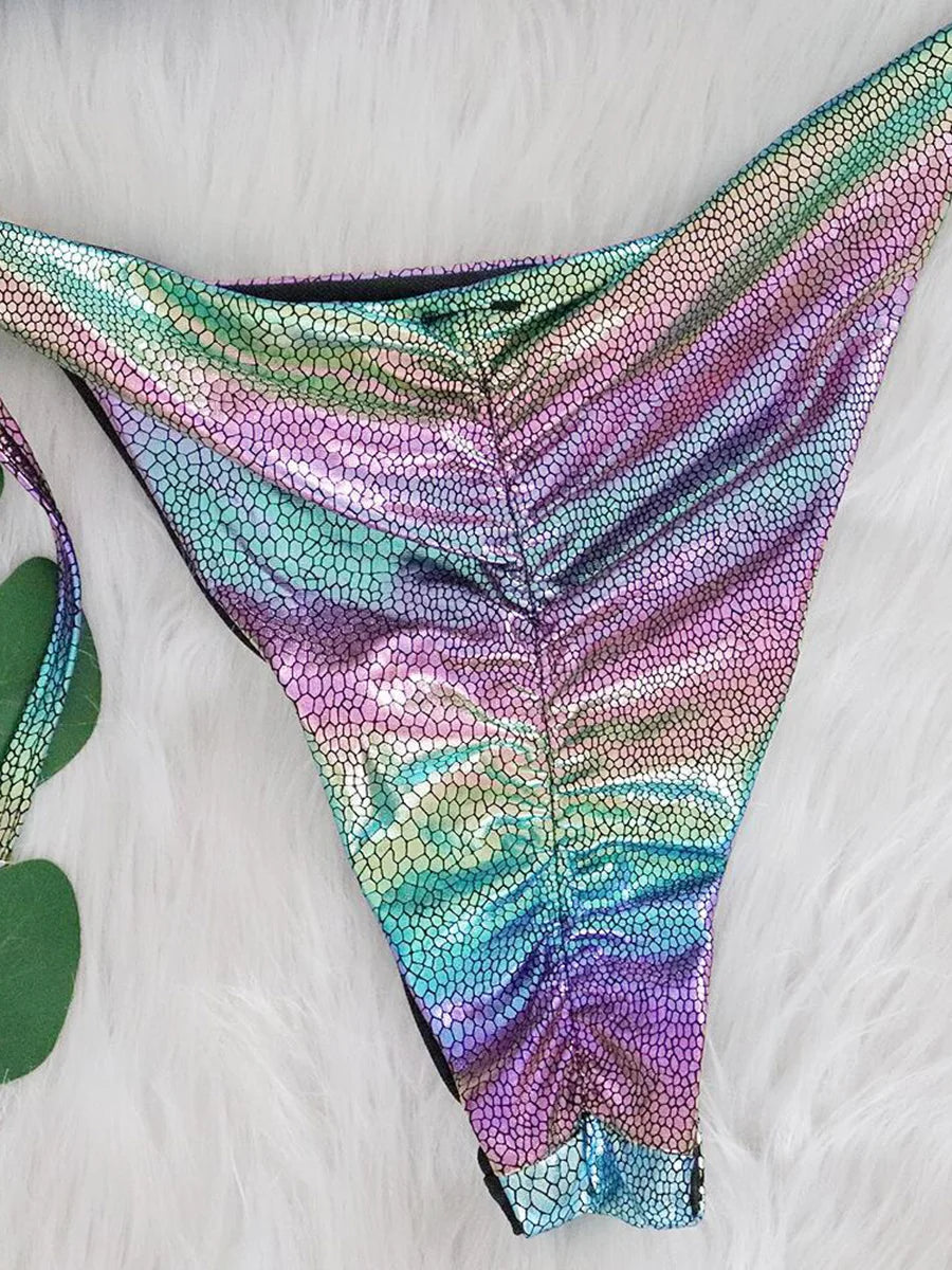 Gradient Snake Bikini – glänzend, wild & ultra feminin