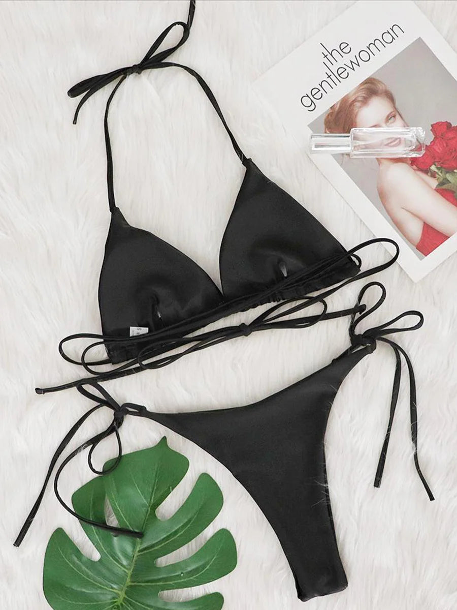 Glitzer Bikini-Set mit Pailletten – Glamour für Strand & Pool