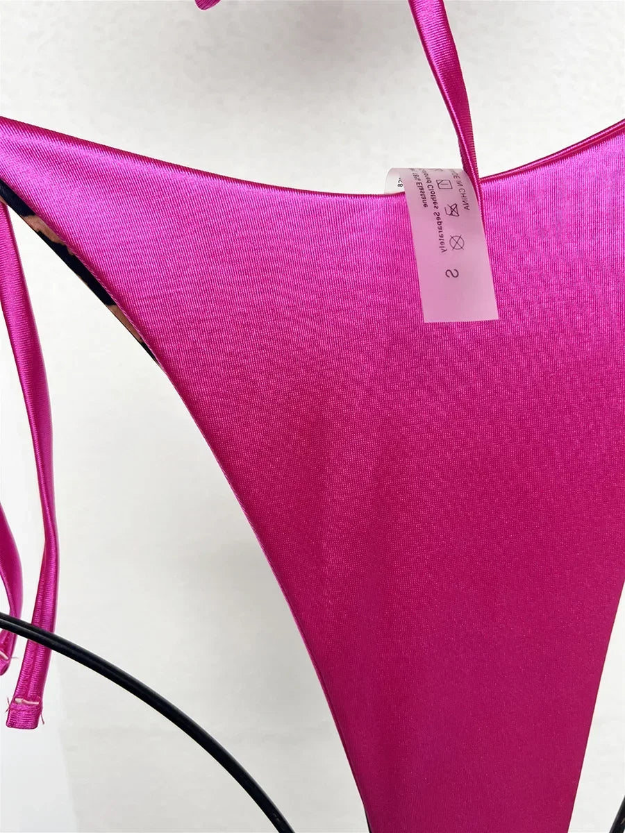 Leopard Satin Bikini-Set – wild, glänzend & ultra feminin