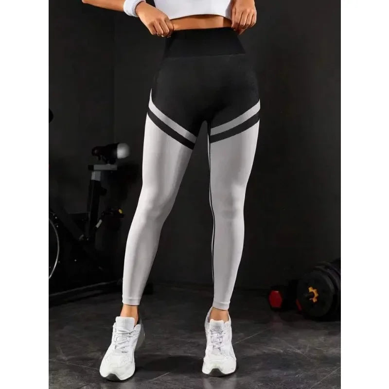 Nahtlose Streifen‑Butt‑Lift Leggings – High‑Waist Power für dein Workout