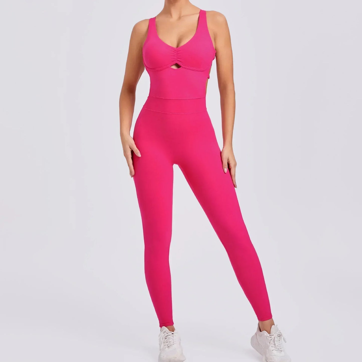 Seamless Yoga Jumpsuit – Sculpted Fit & Feminine Flow